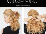 Quick and Easy Hairstyles for Naturally Curly Hair Quick Updo for Natural Curly Hair Pretty Designs