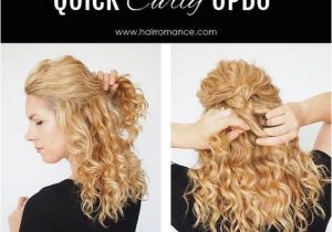 Quick and Easy Hairstyles for Naturally Curly Hair Quick Updo for Natural Curly Hair Pretty Designs