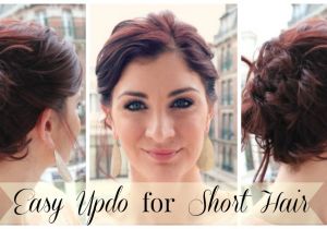 Quick and Easy Hairstyles for Short Thick Hair Easy Updo for Short Hair