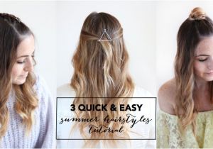 Quick and Easy Hairstyles for Summer 3 Quick and Easy Summer Hairstyles Tutorial