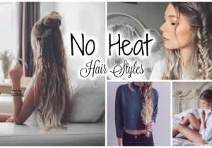 Quick and Easy No Heat Hairstyles Cute Easy No Heat Hairstyles
