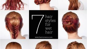 Quick Easy Hairstyles for Wet Hair Quick Hairstyle for Wet Hair Alldaychic