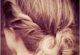 Quick Hairstyles after Shower Give the Messy Bun A Little Makeover by Twisting the Sides and