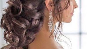 Quinceanera Hairstyles Hair Up Braided Loose Curls Low Updo Wedding Hairstyle Wedding