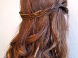 Red Half Up Hairstyles Auburn Copper Hair with Pretty Ribbon Highlights Cute Color but I