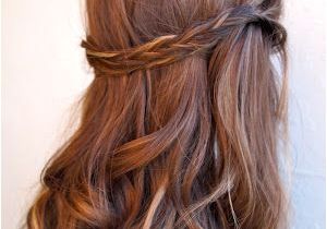 Red Half Up Hairstyles Auburn Copper Hair with Pretty Ribbon Highlights Cute Color but I
