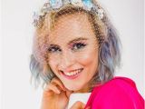 Rock N Roll Wedding Hairstyles Magic Garden Birdcage Veil