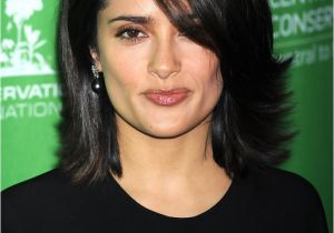 Salma Hayek Bob Haircut Salma Hayek Medium Layered Cut Medium Layered Cut