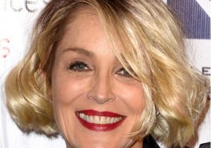 Sharon Stone Bob Haircut Sharon Stone Medium Wavy Casual Bob Hairstyle with Side