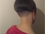 Short Bob Haircut with Shaved Nape Short with Shaved Nape