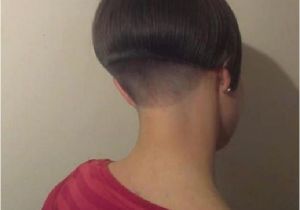 Short Bob Haircut with Shaved Nape Short with Shaved Nape