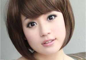 Short Bob Hairstyles Korean Hairstyle for Round Chubby asian Face Hair Pic