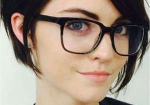 Short Hairstyles for Girls with Glasses Super Dark Hair Pale Skin Natural Face Definitely My Style