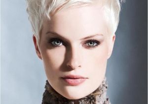 Short Hairstyles for White Women Pixie Cut White Hair Messy Spikey Hair In 2018