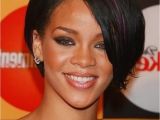 Short Hairstyles for Women Front and Back Custom Super Star Rihanna Hairstyles Short Straight 8 Inches Black