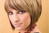 Short Inverted Bob Haircut with Bangs Bob with Bangs