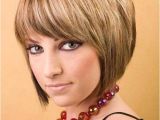 Short Inverted Bob Haircut with Bangs Bob with Bangs