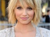 Short Layered Bob Haircut with Bangs Dianna Agron Layered Short Ombre Bob Hairstyle with Bangs