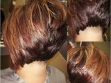 Short Layered Inverted Bob Haircuts Undercut Stacked Bob with High Lights and Low Lights More