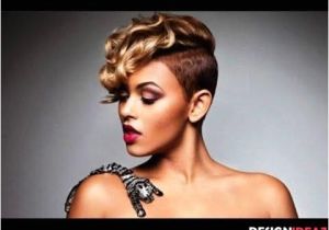 Short Shaved Hairstyles for Black Women 5 Black and Blonde Curly Mohawk Haircut for Black Women