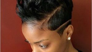 Short Shaved Hairstyles for Black Women Shaved Hairstyle with Two Lines