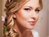 Side Braid Hairstyles for Weddings Wedding Loose Side Braided Hairstyles with Pink Flower