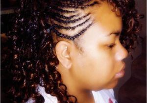 Side Braid Hairstyles with Weave Partial Weave with Side Braids and Curly Hair