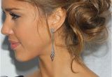 Side Buns Hairstyles Images Chignon Sur Le C´té Fouillis Flou Jessica Alba Side Updo