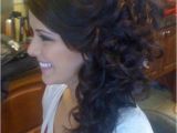 Side Curls Hairstyles Pinterest Side Swept Up Do with Curls Hair Pins and Make Up