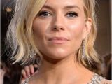 Sienna Miller Bob Haircut Straight Medium Cut Lenght Hairstyles with A Fringe 2016