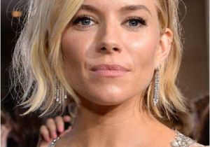 Sienna Miller Bob Haircut Straight Medium Cut Lenght Hairstyles with A Fringe 2016
