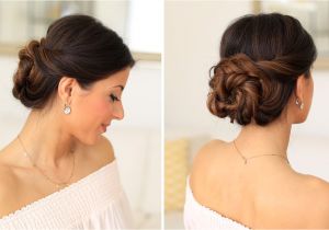 Simple 2 Min Hairstyles 2 Minute Elegant Bun Hair Tutorial