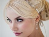 Simple Hairstyles and Makeup Bouffant Fancy formal Hair Simple Sparkly Headband Dark Eyed