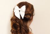 Simple Hairstyles Bow Simple Cute Bridal Hair Bow Clip with Sparkle Detail by