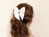 Simple Hairstyles Bow Simple Cute Bridal Hair Bow Clip with Sparkle Detail by