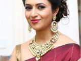 Simple Hairstyles Suitable for Sarees Juda Hairstyle by Divyanka Tripathi Bollywood Hair In 2019