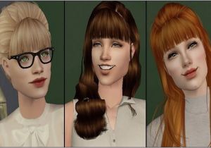 Sims 2 Wedding Hairstyles Schoolgirls Skirts and Accessory Bangs Sims 2