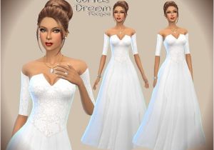 Sims 2 Wedding Hairstyles the Sims Resource White Dream Dress by Paogae • Sims 4 Downloads