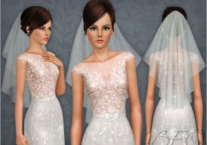 Sims 2 Wedding Hairstyles Wedding Veil 04 for the Sims 3 by Beo