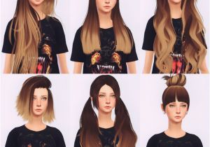 Sims 4 Child Hairstyles Download Elliesimple Hair Recolor Ombré