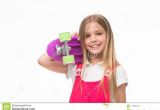 Skater Girl Hairstyles with Bangs Child Skater Smiling with Longboard Born to Be A Skater Girl Small