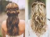 Some Up some Down Wedding Hairstyles Wedding Hair Down Boho