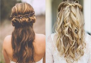 Some Up some Down Wedding Hairstyles Wedding Hair Down Boho