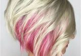 Spiky A Line Hairstyles Red Peekaboo Platinum Blonde Short A Line Hairstyles 2019 for Women