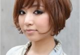 Stacked Angled Bob Haircut with Bangs Trendy Short Copper Haircut From Japan Stacked Short