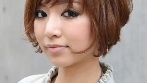 Stacked Angled Bob Haircut with Bangs Trendy Short Copper Haircut From Japan Stacked Short