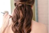 Straightened Hairstyles Half Up Half Up Half Down Straight Wedding Hair Google Search