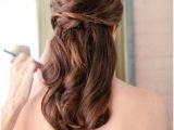Straightened Hairstyles Half Up Half Up Half Down Straight Wedding Hair Google Search