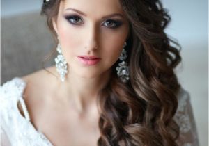 Super Cute Curly Hairstyles Super Cute Wedding Side Swept Curly Hairstyles 2015