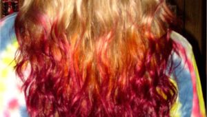 Tie Dye Hairstyles Red Hair Blonde Burgundy orange Tiedye Shiny Color